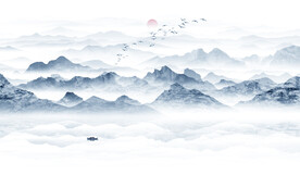 水墨意境山水画