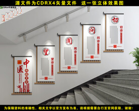 中医楼梯文化墙