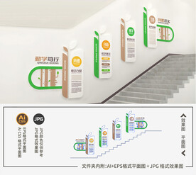 校园楼梯文化墙