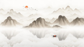 山水画背景图