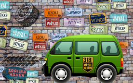 318工装汽车背景墙