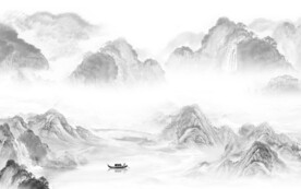 意境 中式灰色山水 TiF分层