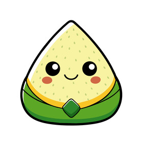 矢量端午节可爱笑脸粽子