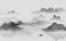 现代 简约灰色山水 TiF分层