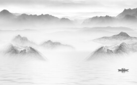 高档 灰色新品山水 TiF分层