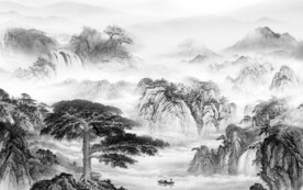 极简 灰色高清山水 TiF分层