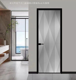 矢量圆点平开门玻璃图案