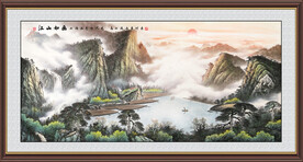 旭日东升山水装饰画