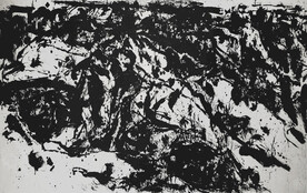 新中式黑白抽象背景壁画