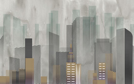 建筑抽象线条几何电视沙发背景墙