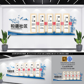 和谐社区文化墙