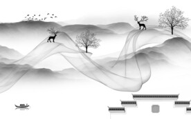 爆款 最新灰色山水 TiF分层