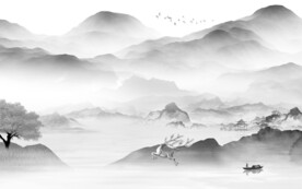 大气 高雅灰色山水 TiF分层