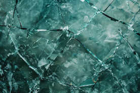 绿色碎玻璃抽象纹理