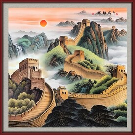 办公室长城装饰画