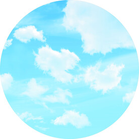 蓝天白云 圆