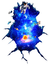 3D宇宙星空地贴地画