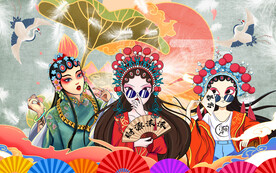 国潮店装背景墙