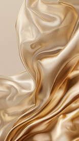 3d金色抽象波浪绸缎布纹背景