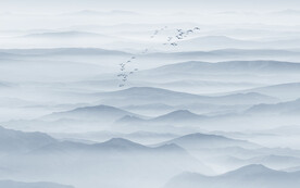 新中式沙发背景墙风景画