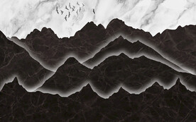 3D立体远山发光大理石背景