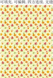 卡通水果图案  趣味水果笑脸