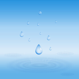 水滴水花水面纯净清新蓝色背景