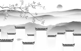 新款 清晰中式山水 TIF分层