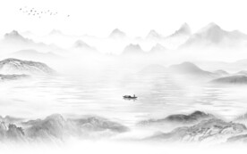 别墅 人气中式山水 TIF分层