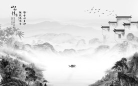 意境 人气中式山水 TIF分层