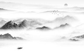 高雅 大气灰色山水 TIF分层