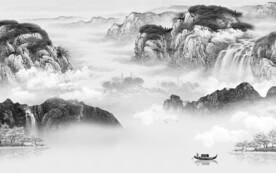 高雅 新传灰色山水 TIF分层