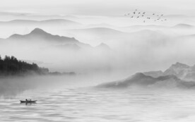 意境 简约灰色山水 TIF分层