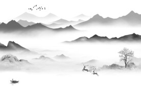 客厅 新传灰色山水 TiF分层