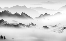 高端 高雅灰色山水 TiF分层