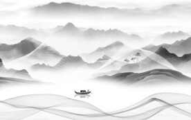 大气 高档灰色山水 TiF分层