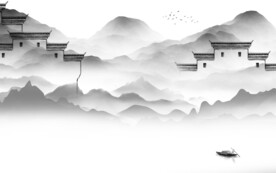 简约 新传灰色山水 TiF分层