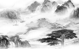 高清 新高端灰山水 TIF分层