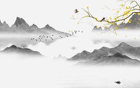 现代 新中式灰山水 TIF分层