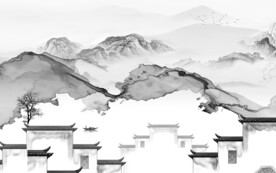 大气 新款灰山水画 TIf分层