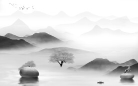 简约 新品灰山水画 TIf分层