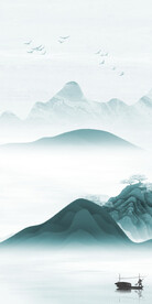 高清 山水中式玄关 TiF分层