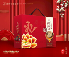 香油礼盒 芝麻油包装