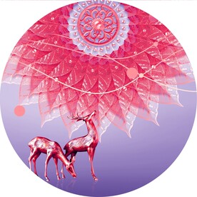 圆形麋鹿太阳花