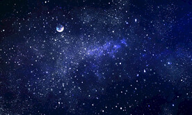 蓝色宇宙星空背景墙