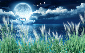 新中式国风潮芦苇电视背