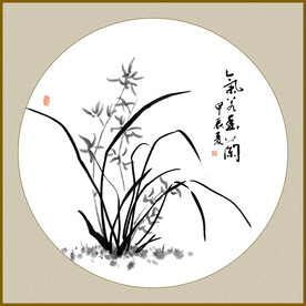 水墨兰花