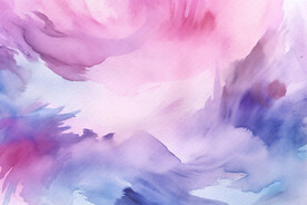 蓝紫色水彩水墨画背景