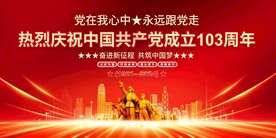 七一建党节表彰大会展板