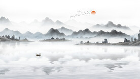 意境山水电视背景墙